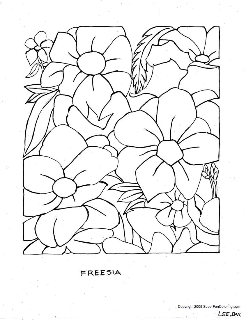 100+ Flower Coloring Pages for Adults 45