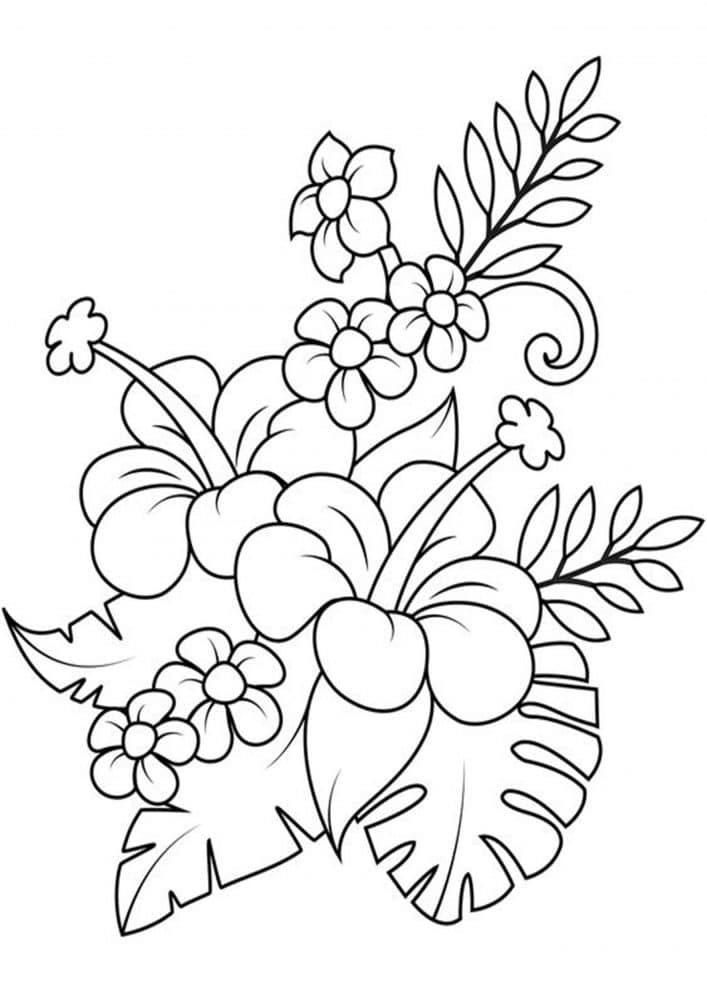 100+ Flower Coloring Pages for Adults 66