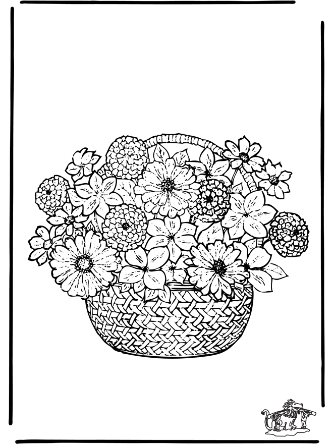 100+ Flower Coloring Pages for Adults 74