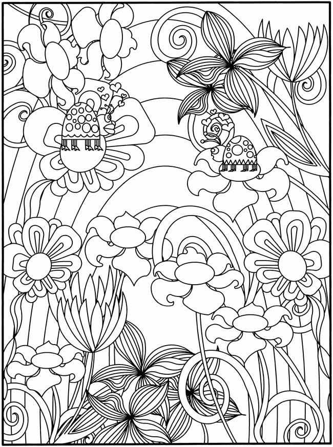 100+ Flower Coloring Pages for Adults 77