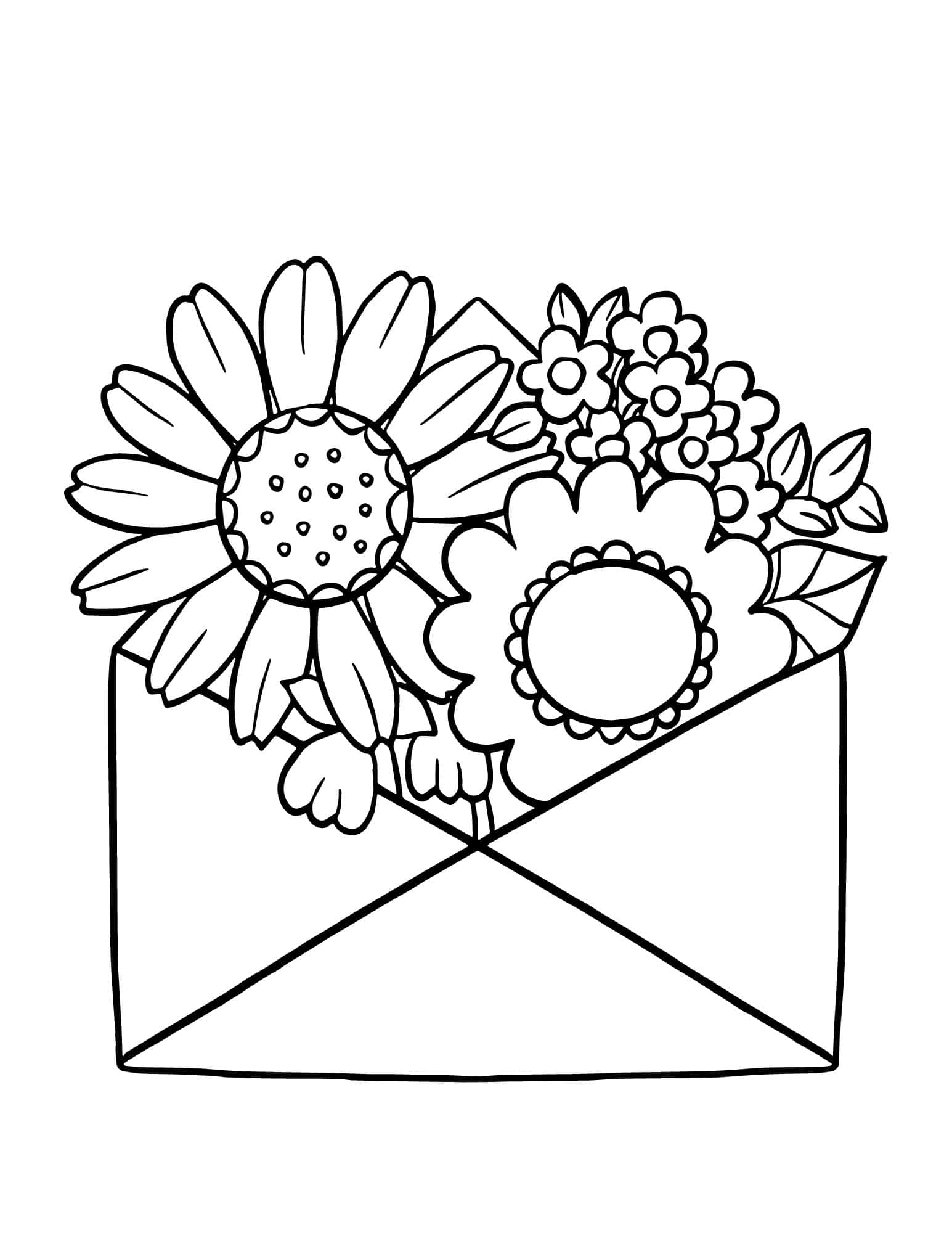 100+ Flower Coloring Pages for Adults 9