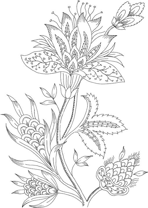 100+ Flower Coloring Pages for Adults 91