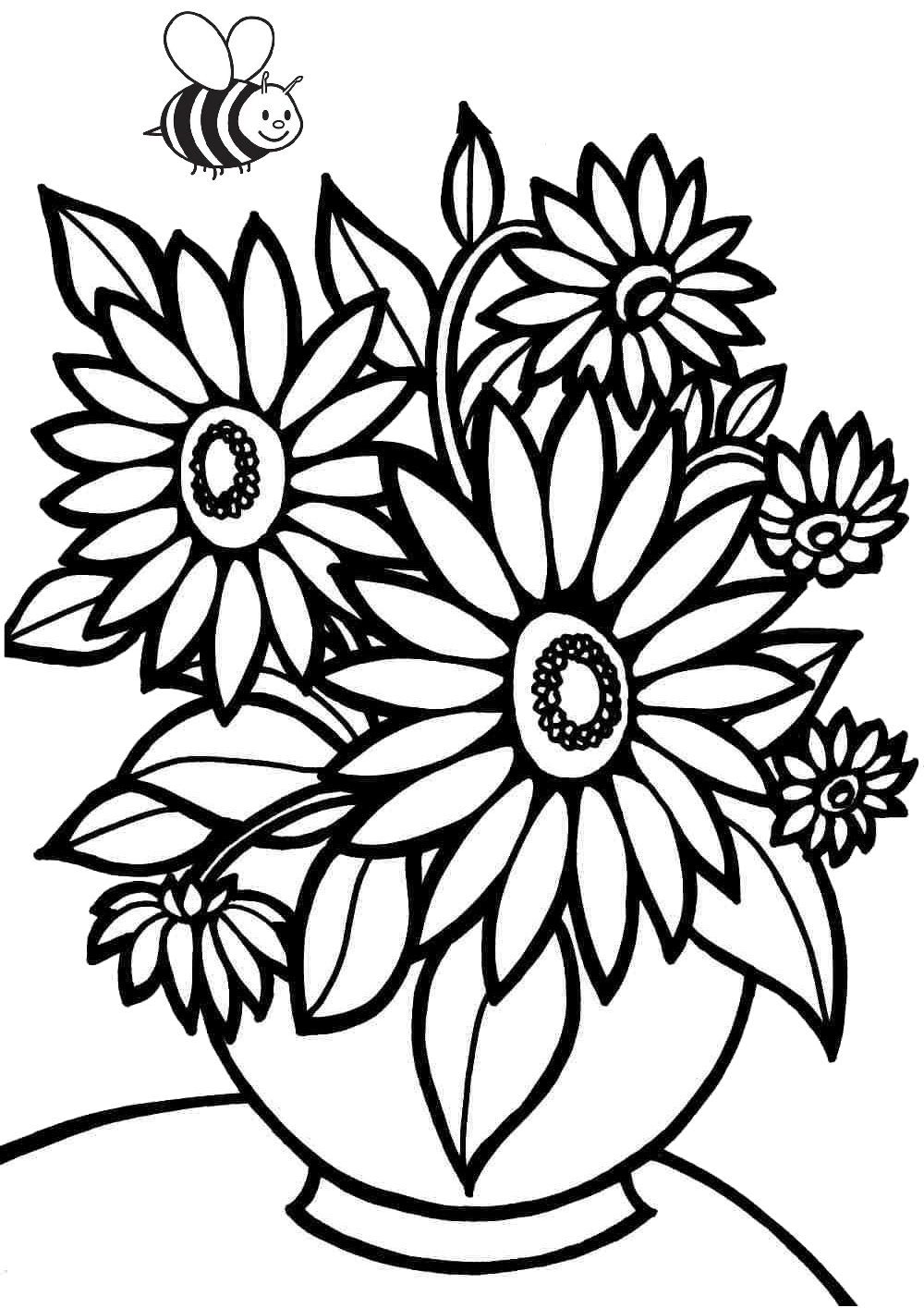 100+ Flower Coloring Pages for Adults 96