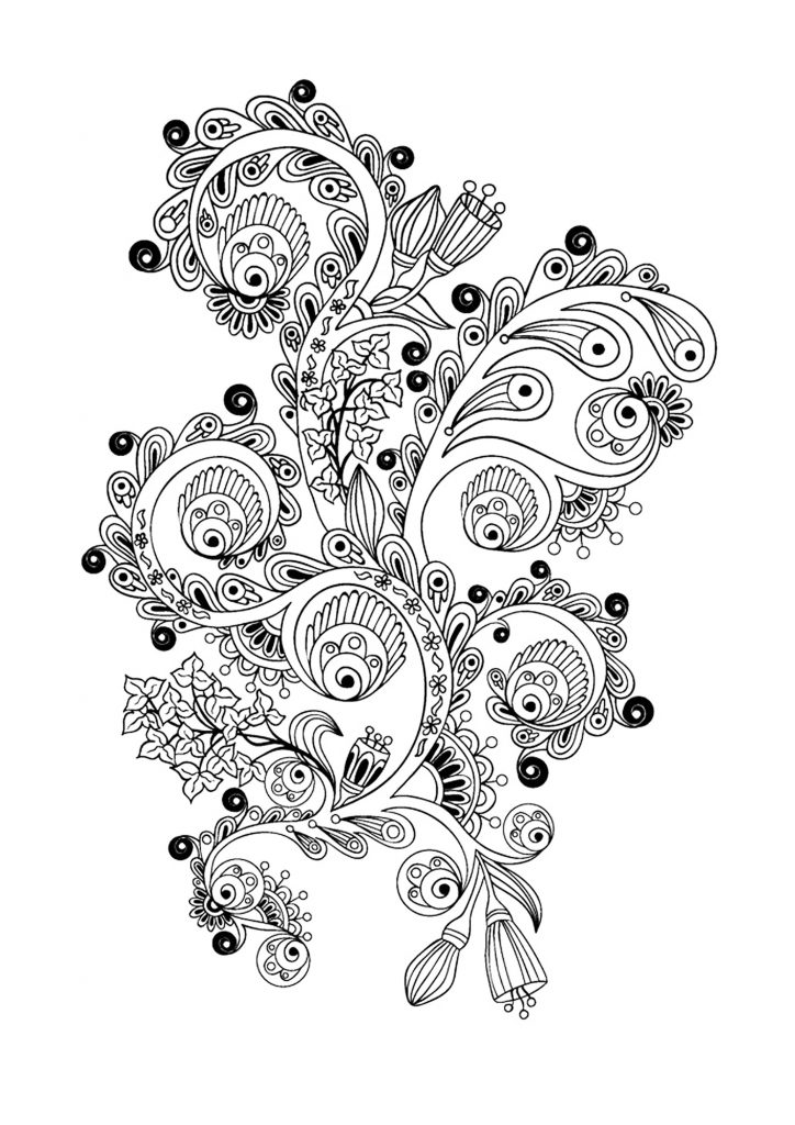 100+ Flower Coloring Pages for Adults 98