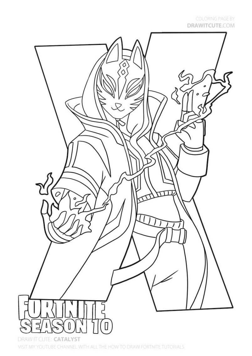 100+ Fortnite Coloring Pages for Gamers 18