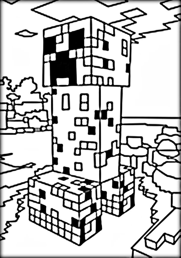 150+ Minecraft Coloring Pages 1