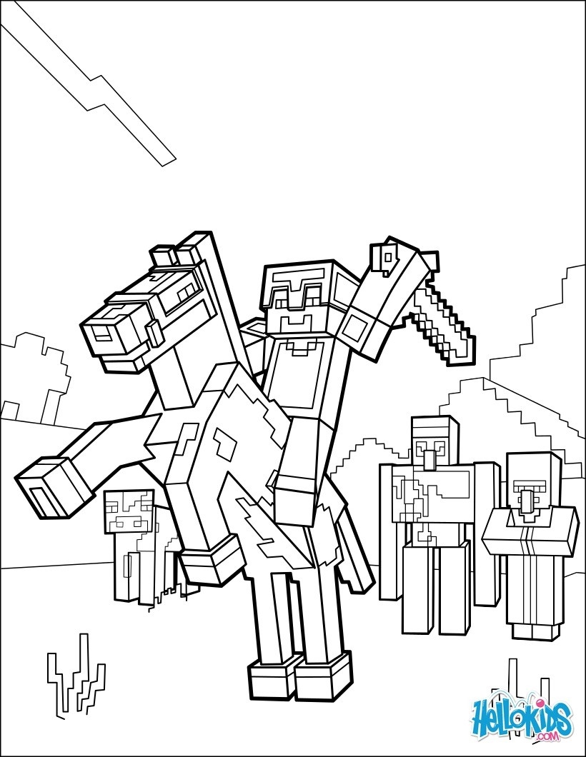 150+ Minecraft Coloring Pages 100