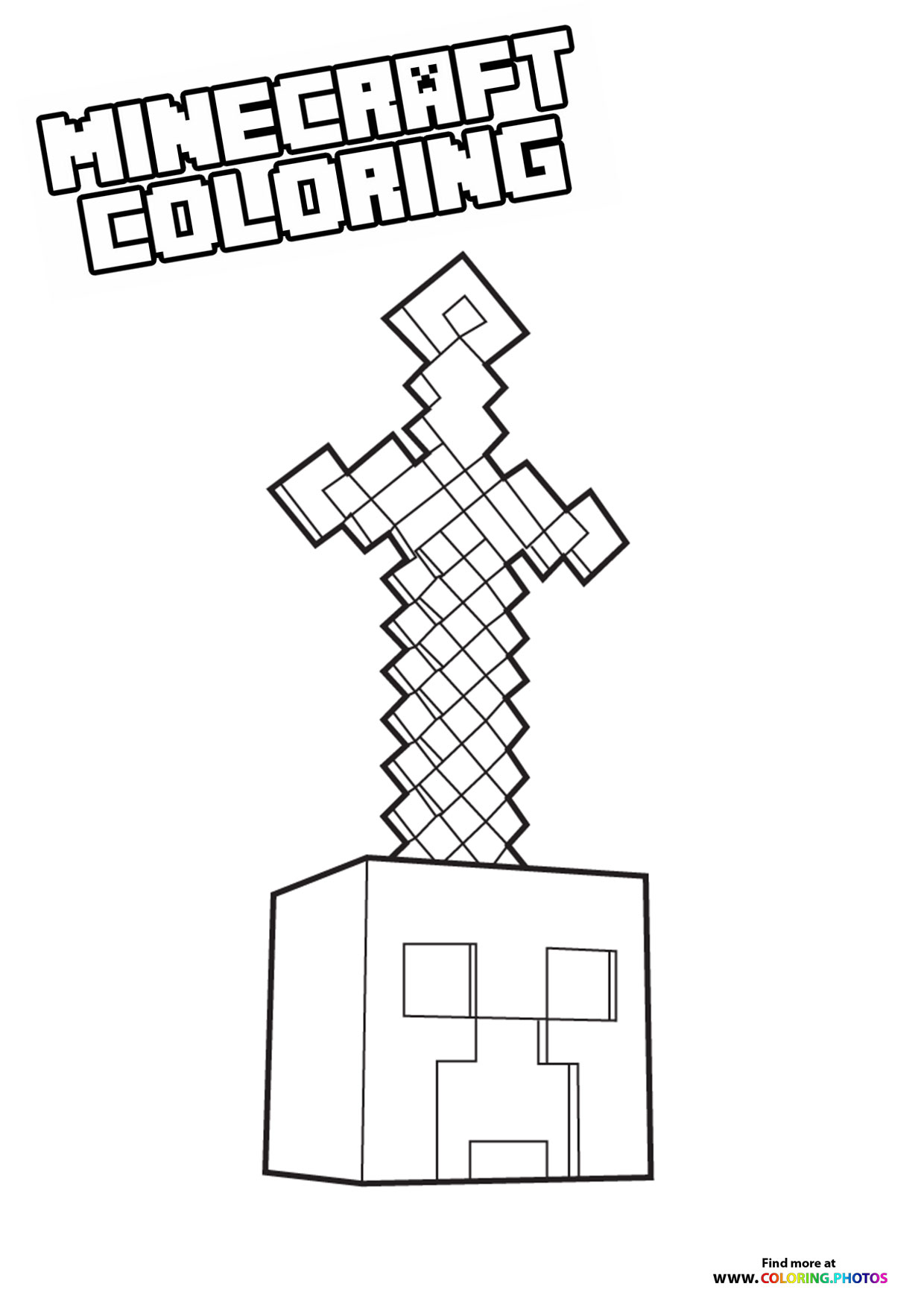 150+ Minecraft Coloring Pages 104