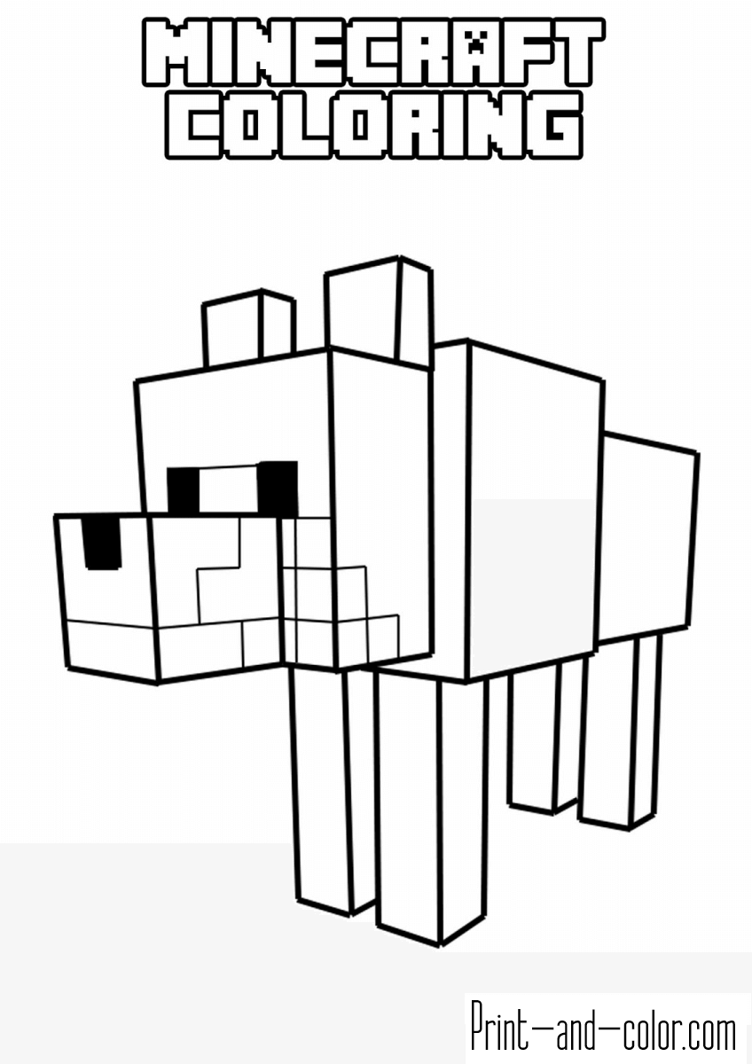 150+ Minecraft Coloring Pages 116