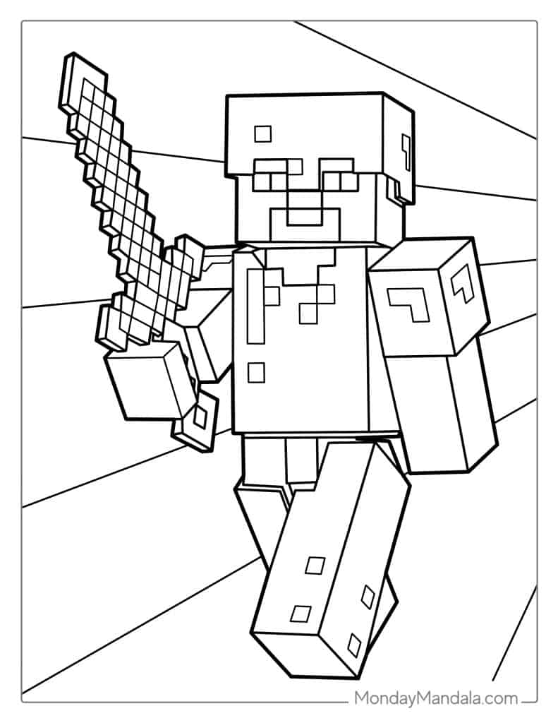 150+ Minecraft Coloring Pages 118