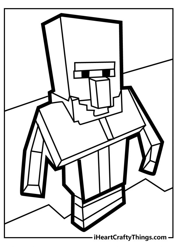 150+ Minecraft Coloring Pages 119