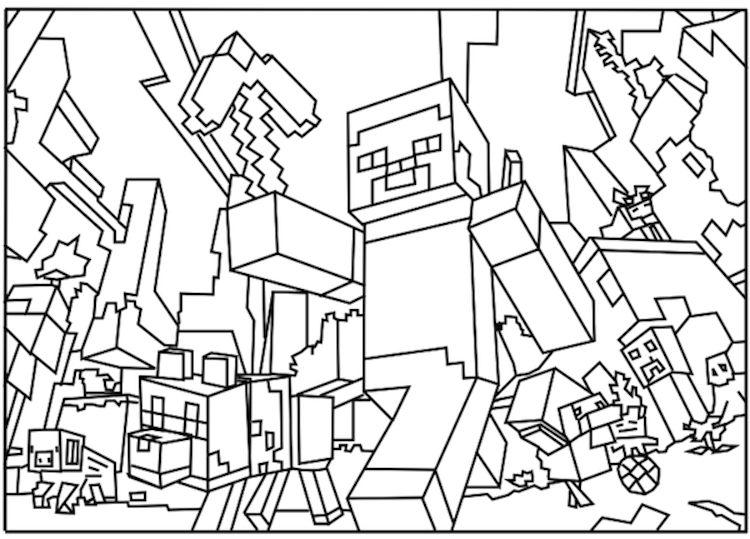 150+ Minecraft Coloring Pages 128