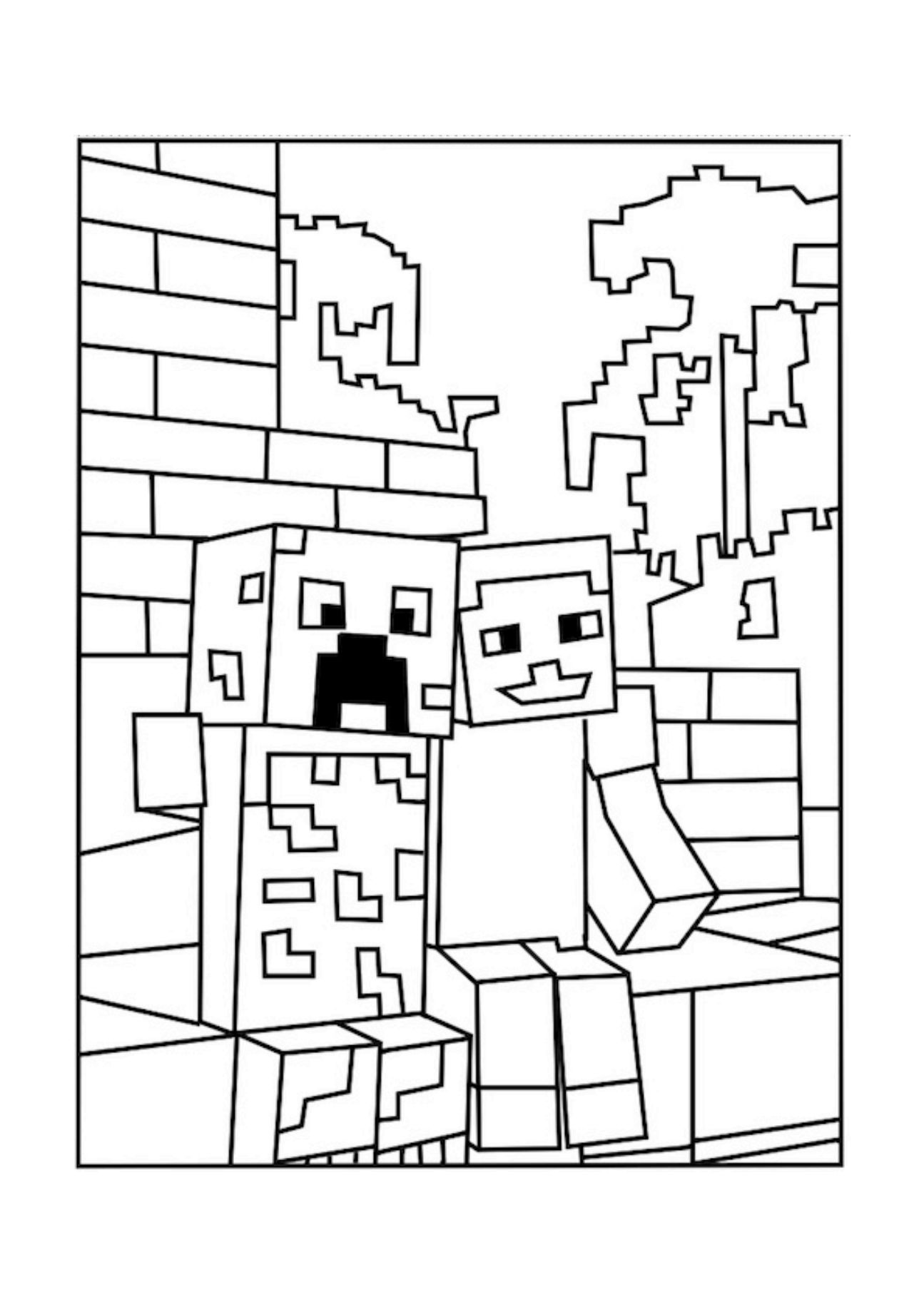 150+ Minecraft Coloring Pages 129