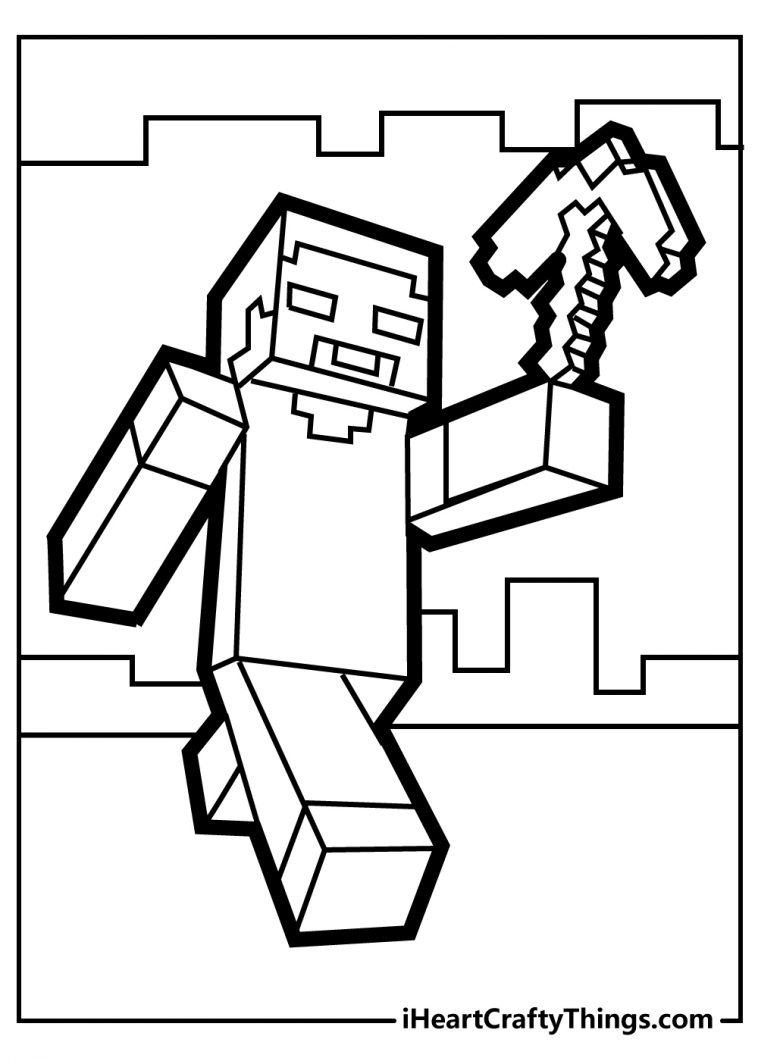 150+ Minecraft Coloring Pages 131