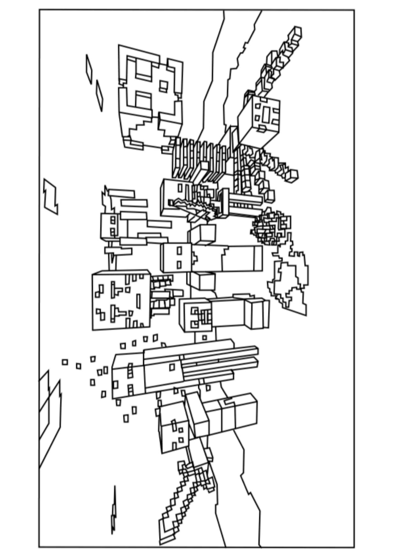 150+ Minecraft Coloring Pages 133