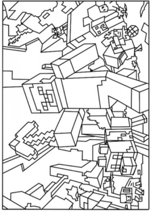 150+ Minecraft Coloring Pages 135