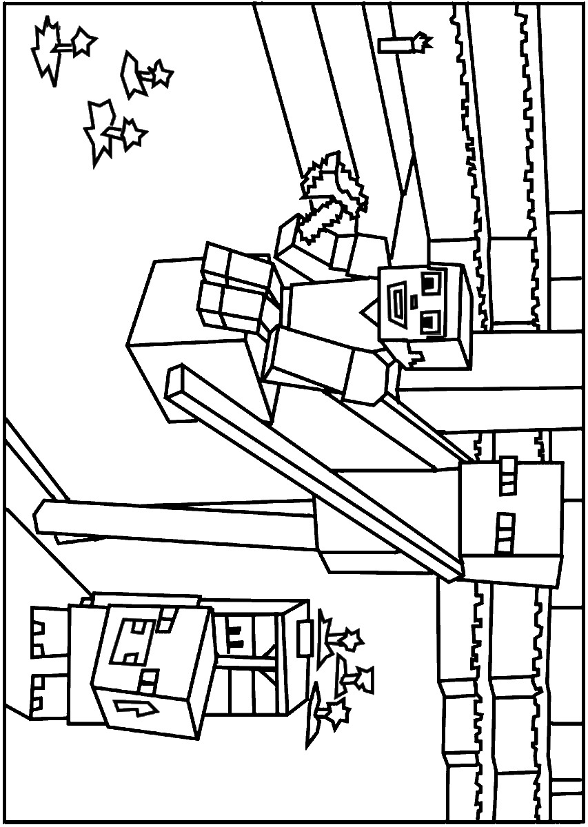 150+ Minecraft Coloring Pages 136