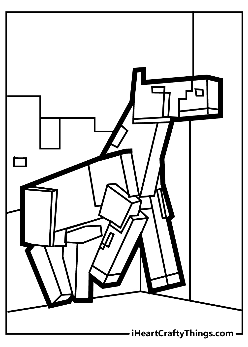 150+ Minecraft Coloring Pages 140