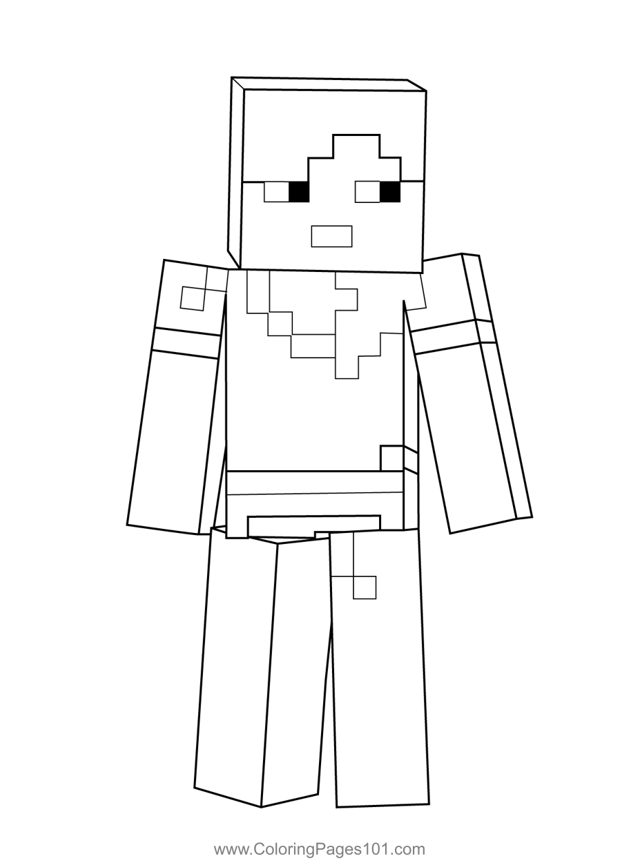 150+ Minecraft Coloring Pages 142