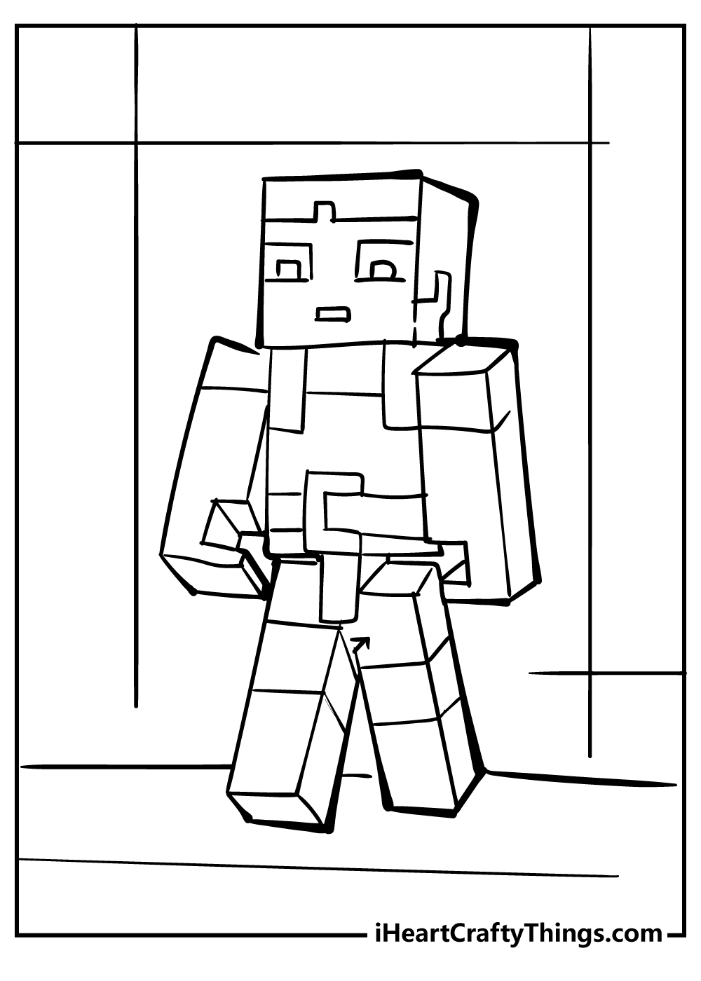 150+ Minecraft Coloring Pages 143