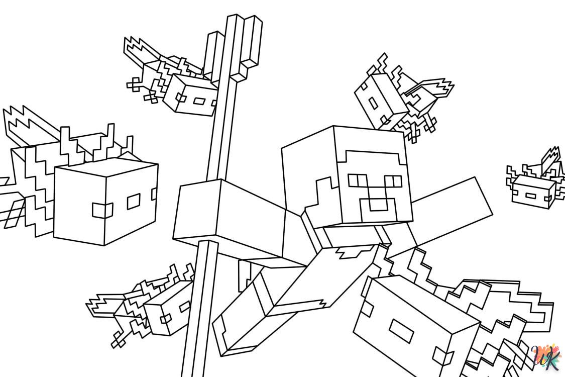 150+ Minecraft Coloring Pages 146