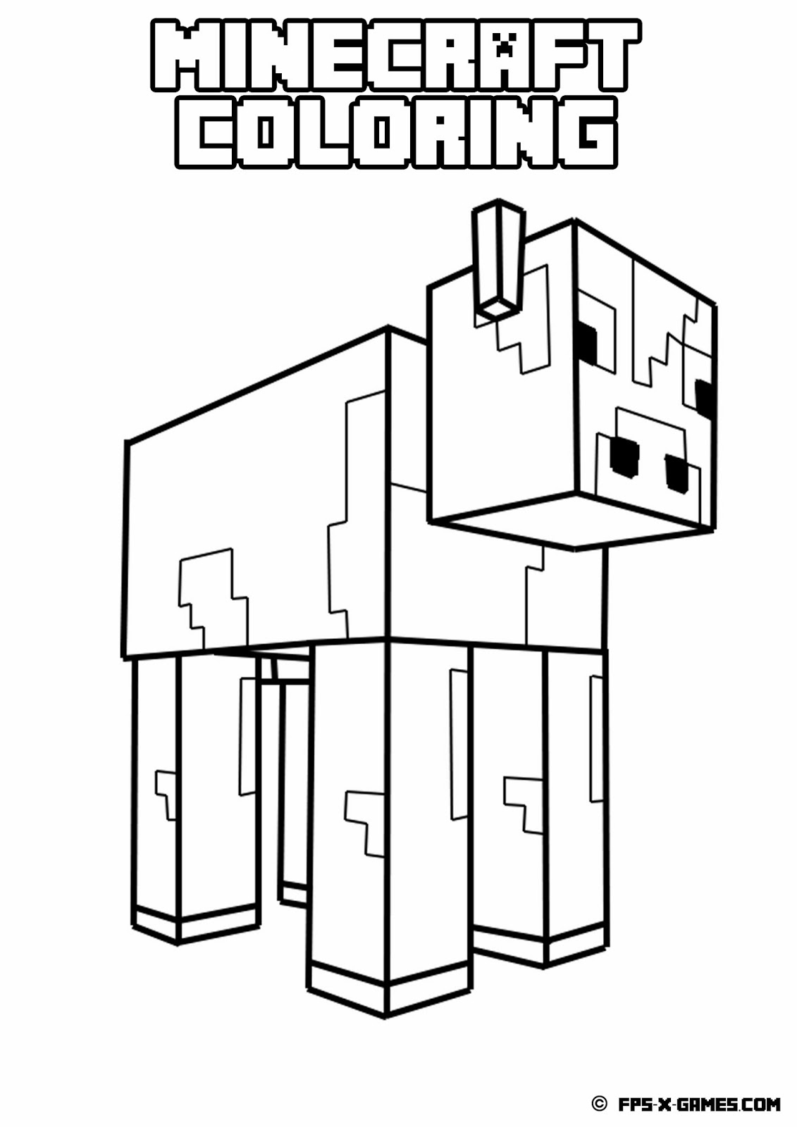 150+ Minecraft Coloring Pages 147