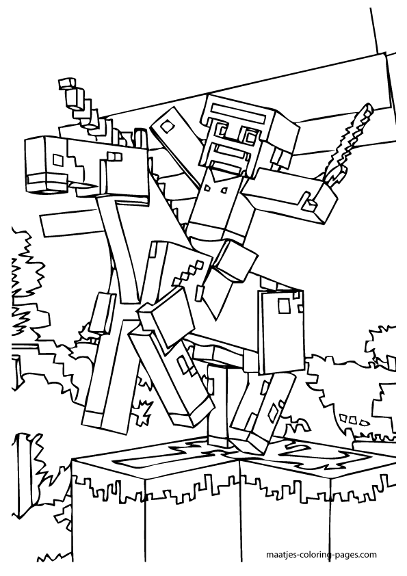 150+ Minecraft Coloring Pages 152