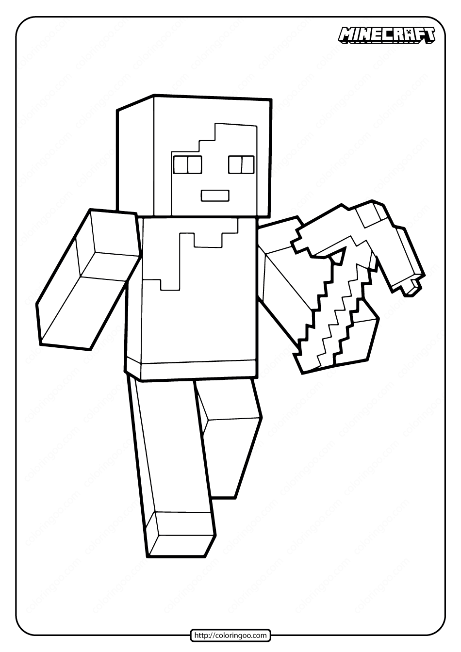 150+ Minecraft Coloring Pages 154