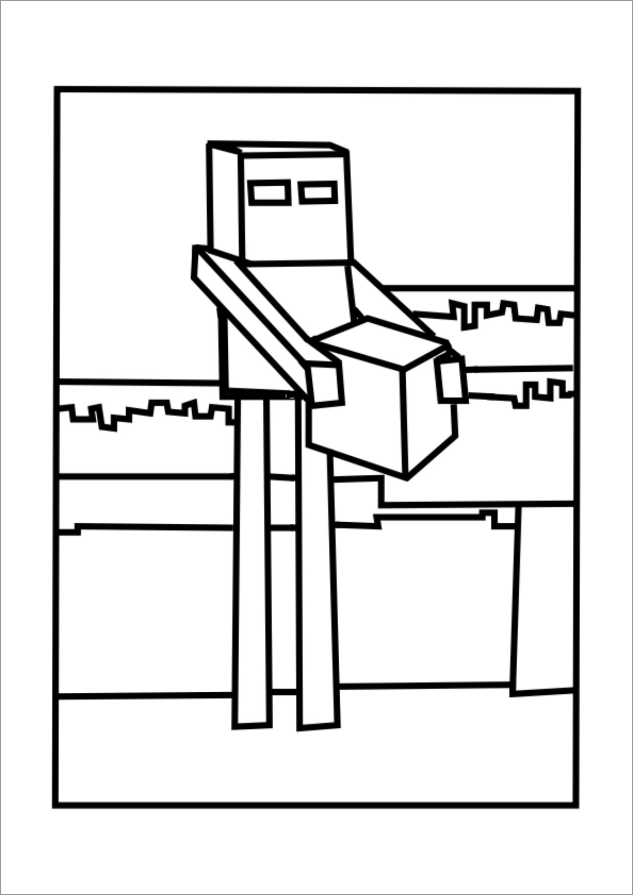 150+ Minecraft Coloring Pages 156