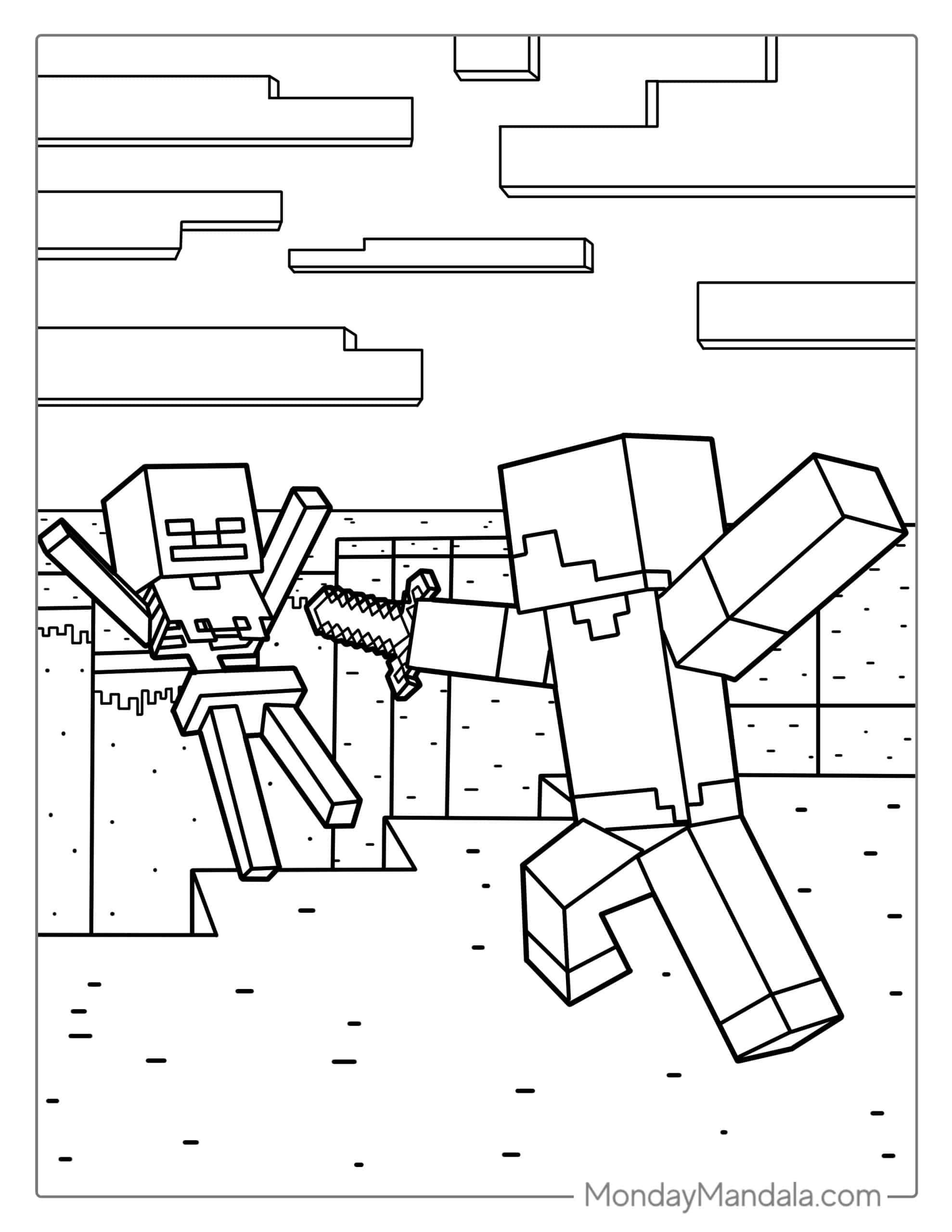 150+ Minecraft Coloring Pages 16