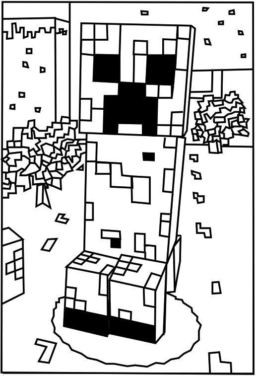 150+ Minecraft Coloring Pages 17