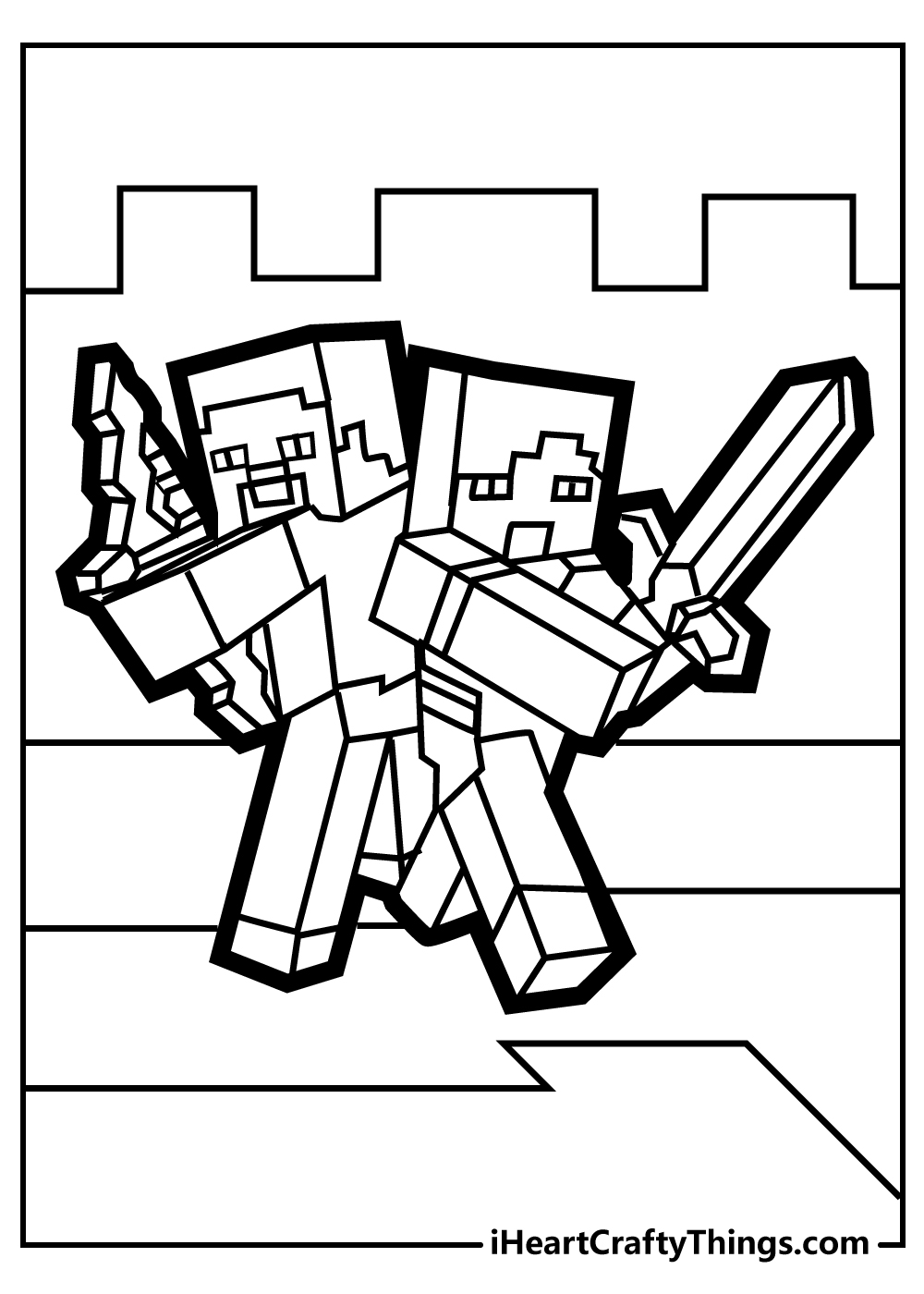 150+ Minecraft Coloring Pages 2