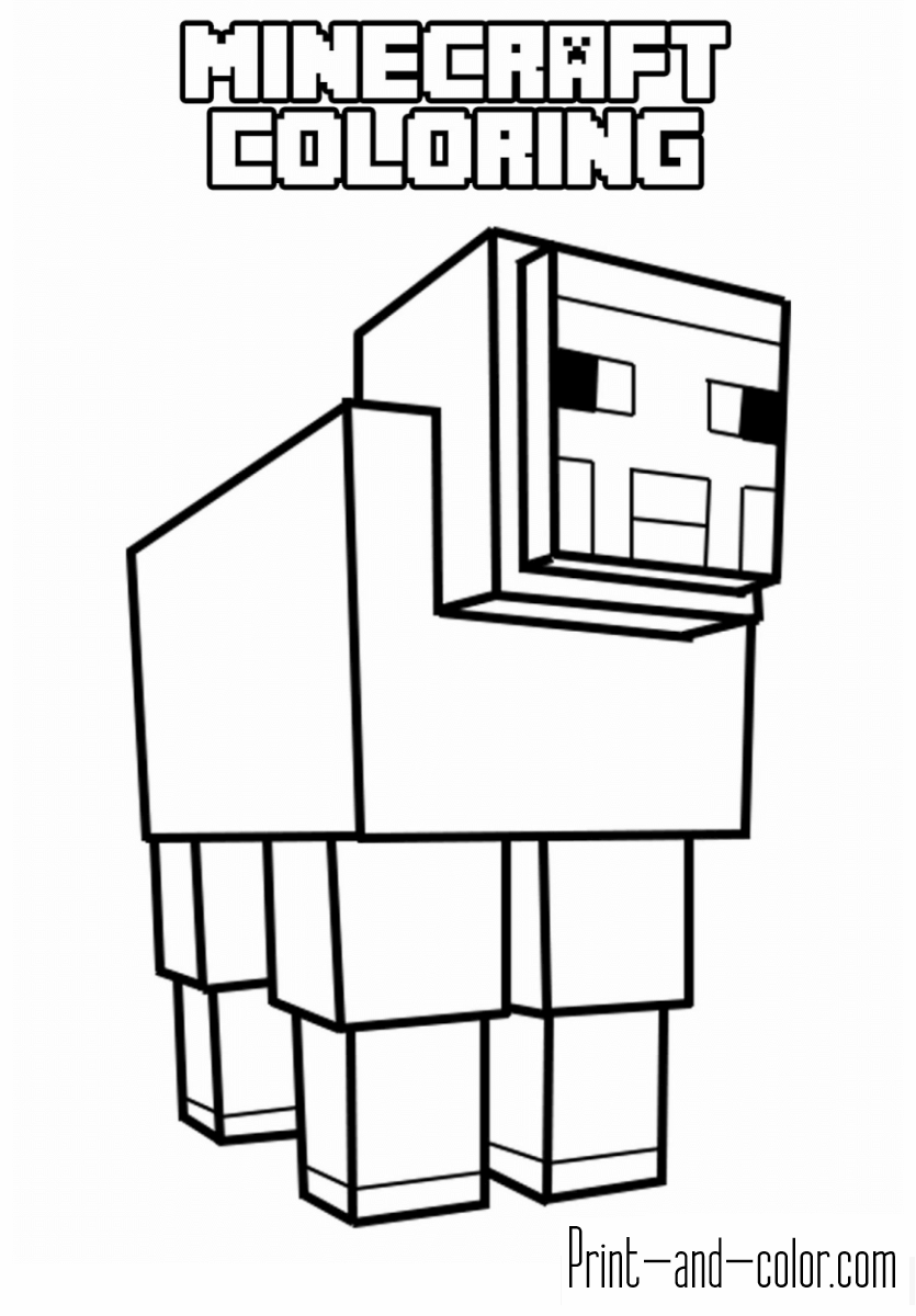 150+ Minecraft Coloring Pages 24