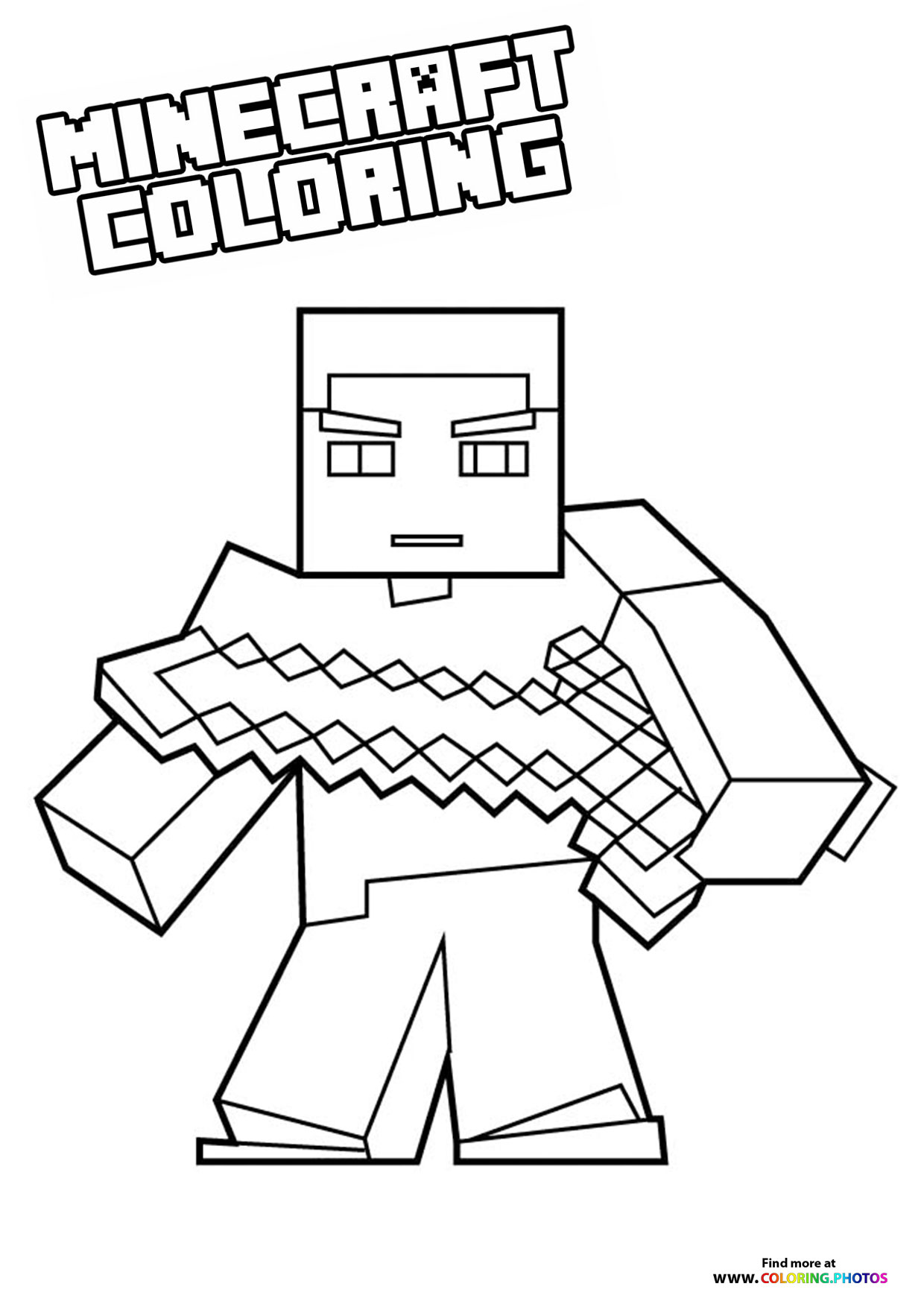 150+ Minecraft Coloring Pages 25