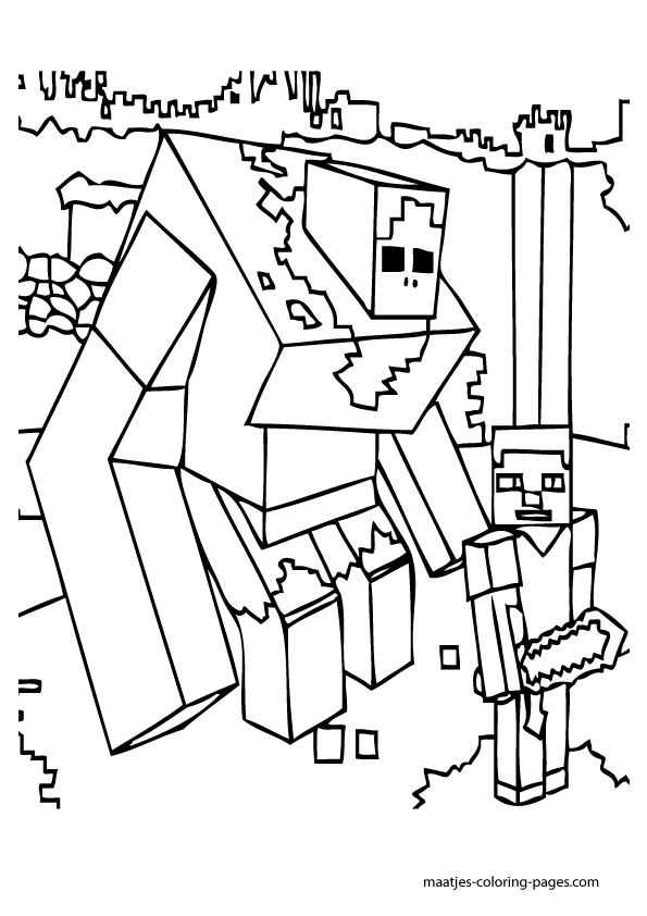 150+ Minecraft Coloring Pages 26