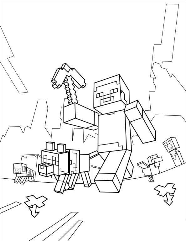 150+ Minecraft Coloring Pages 31