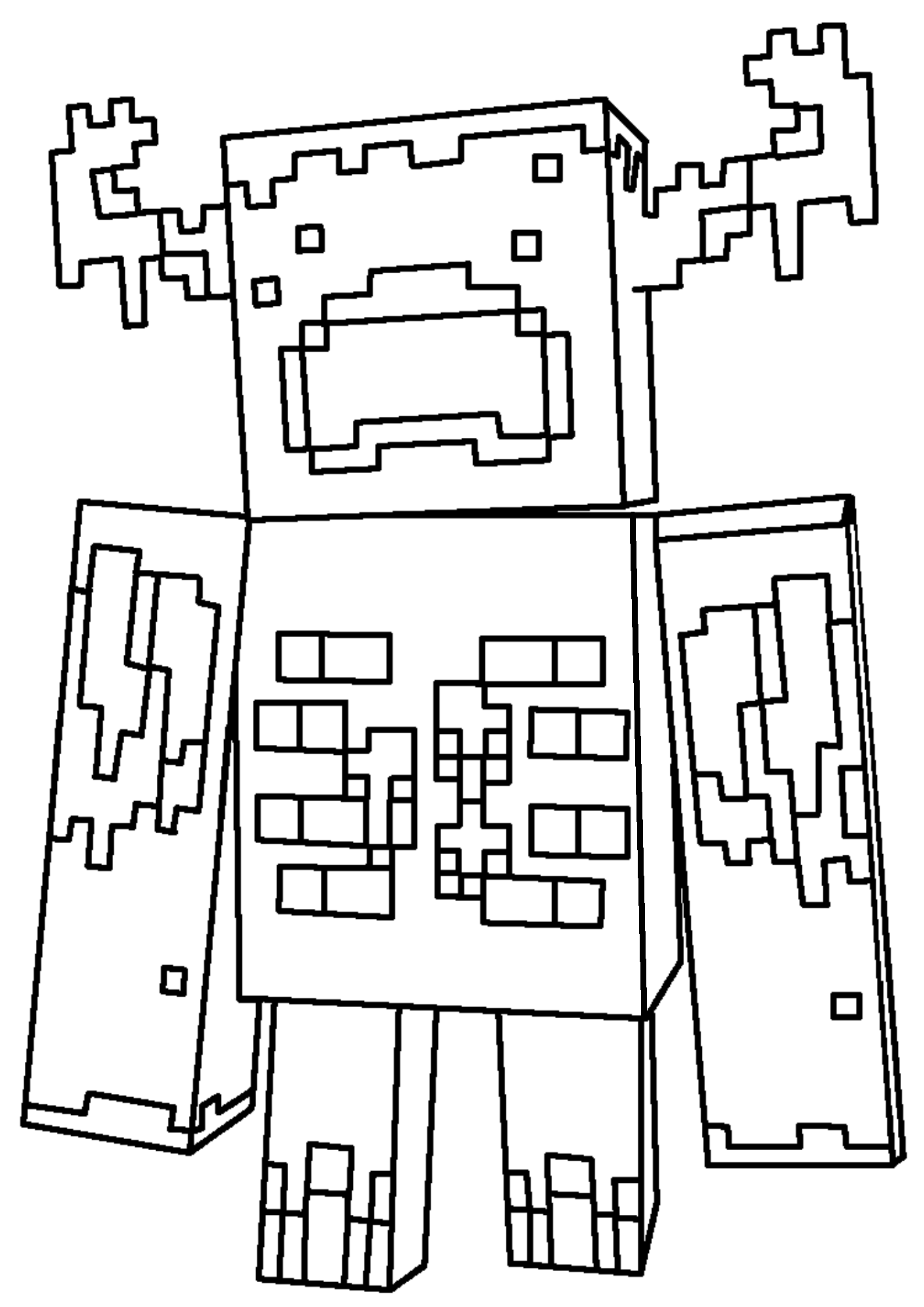 150+ Minecraft Coloring Pages 33