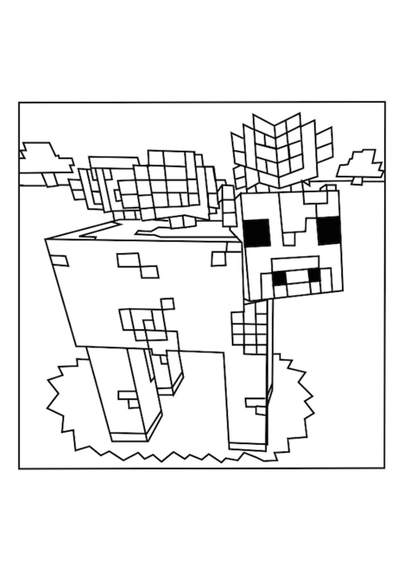 150+ Minecraft Coloring Pages 39