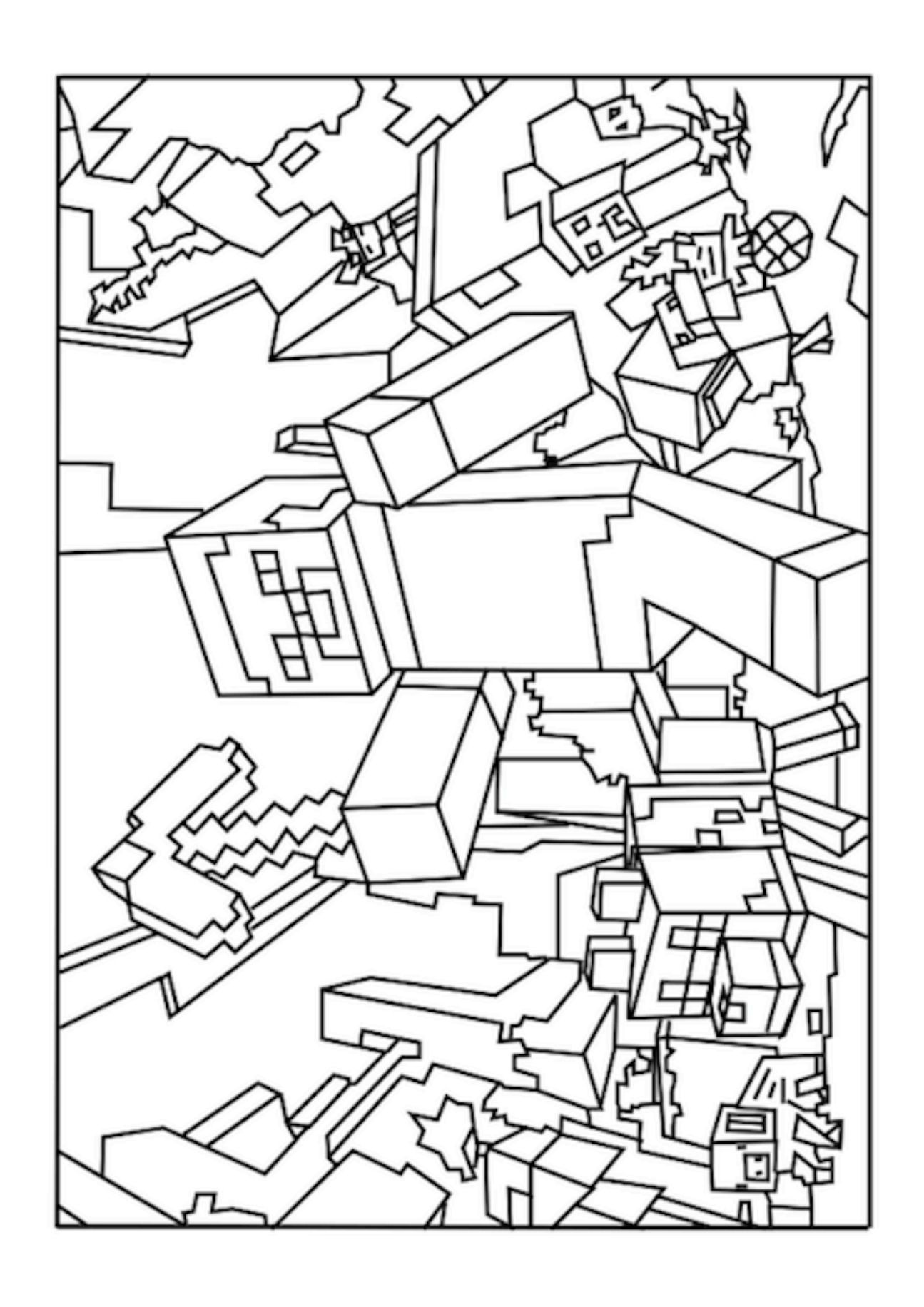 150+ Minecraft Coloring Pages 43