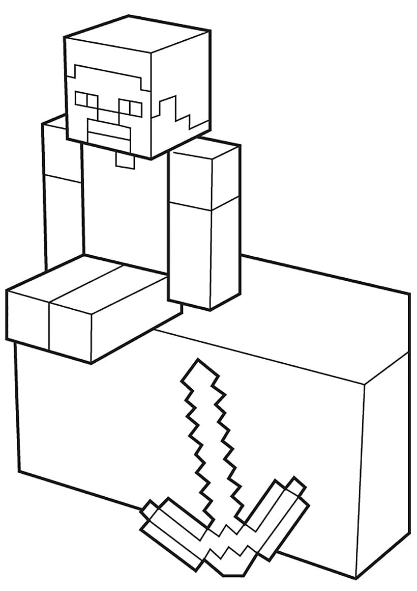 150+ Minecraft Coloring Pages 44