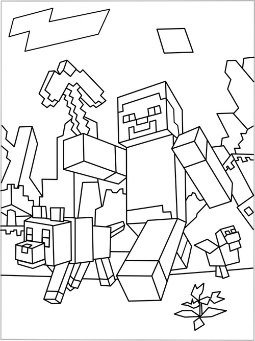 150+ Minecraft Coloring Pages 45