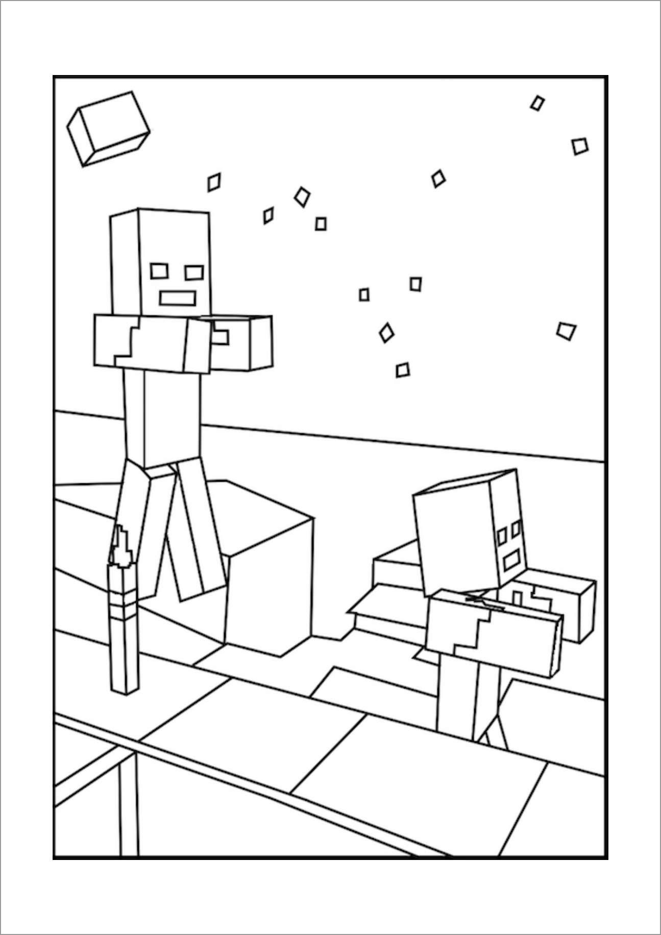 150+ Minecraft Coloring Pages 50