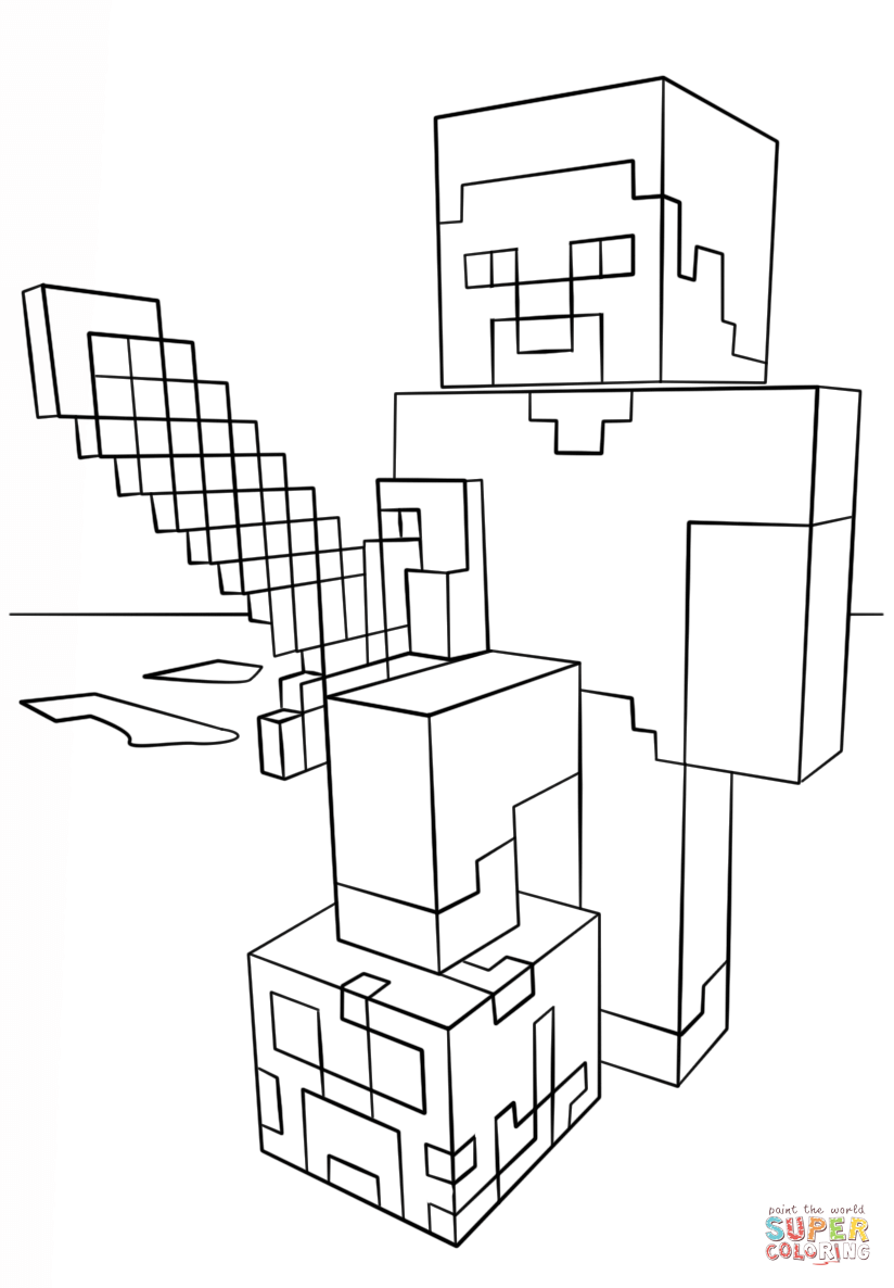 150+ Minecraft Coloring Pages 54