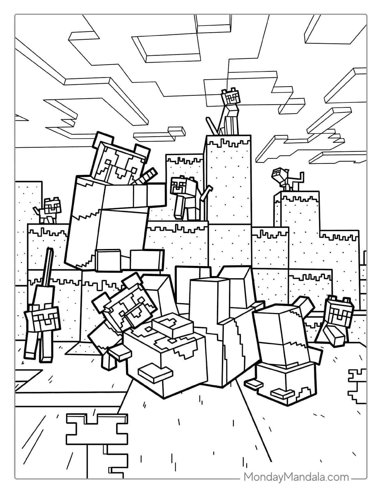 150+ Minecraft Coloring Pages 58