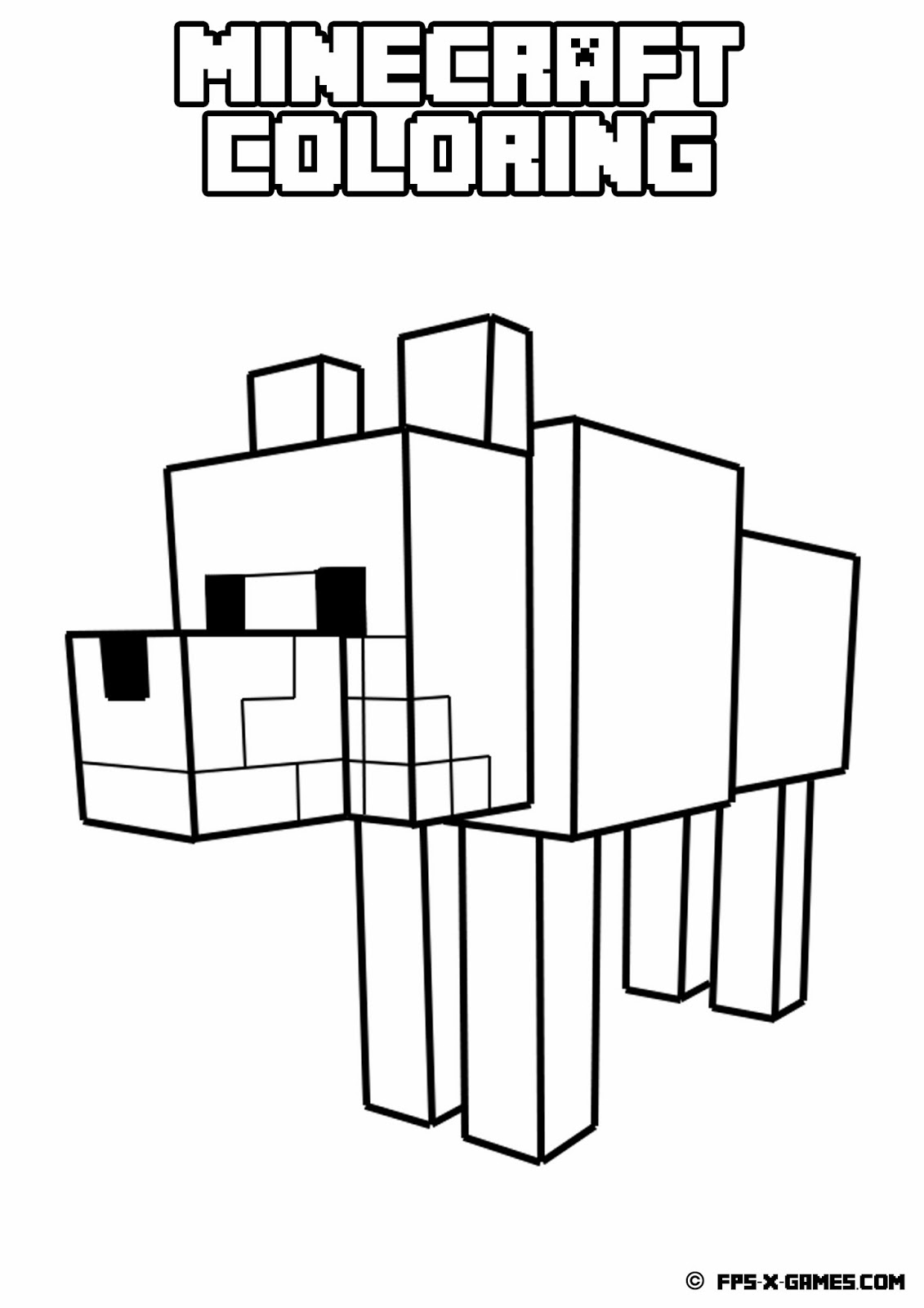 150+ Minecraft Coloring Pages 68