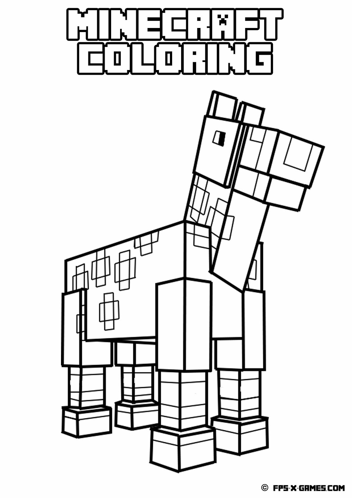 150+ Minecraft Coloring Pages 77