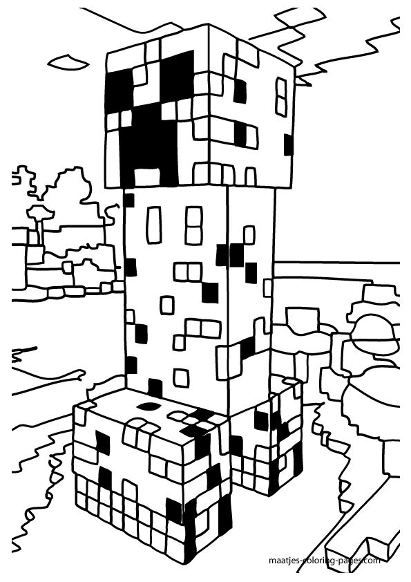 150+ Minecraft Coloring Pages 80