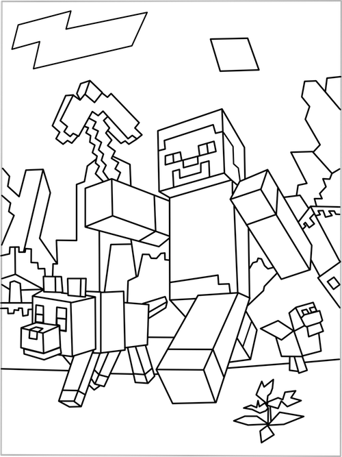 150+ Minecraft Coloring Pages 88