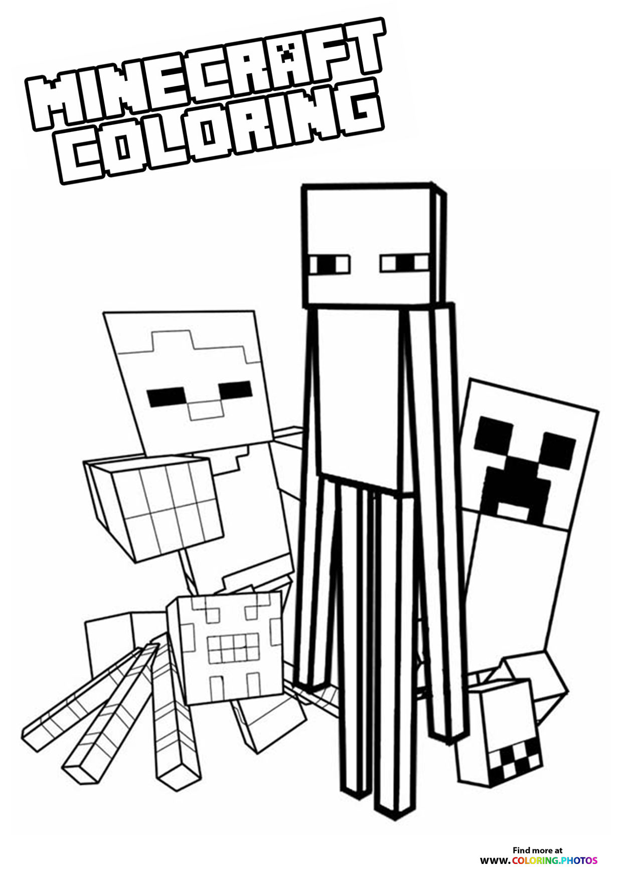 150+ Minecraft Coloring Pages 92