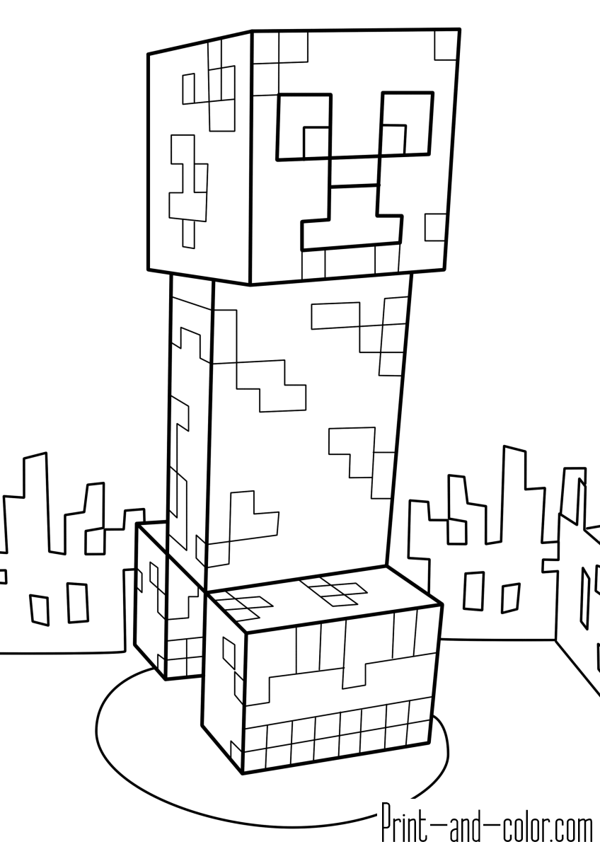 150+ Minecraft Coloring Pages 95